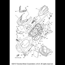 ENGINE HATCH 2 pour Yamaha 2013 WaveRunner FX CRUISER HO - FB1800AM - 2013