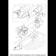 SEAT & UNDER LOCKER pour Yamaha 2013 WaveRunner FX CRUISER HO - FB1800AM - 2013