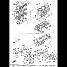 CYLINDER - CRANKCASE pour Yamaha 1995 WaveRunner WAVE RAIDER 1100 - RA1100T - 1995