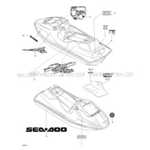 09- Decals pour Seadoo 1998 SPX, 5838 5839, 1998