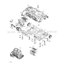 01- Crankcase, Rotary Valve pour Seadoo 1998 XP Limited, 5665 5667, 1998