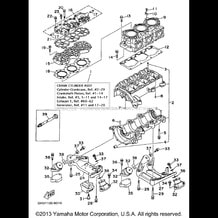 CYLINDER CRANKCASE pour Yamaha 1996 WaveRunner WAVE VENTURE 1100 - WVT1100U - 1996