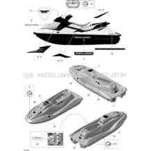 09- Decals STD pour Seadoo 2010 GTI 130 and Rental, 2010