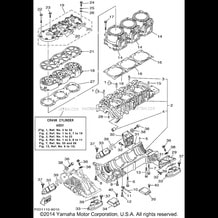 CYLINDER CRANKCASE 1 pour Yamaha 1999 WaveRunner WAVE RUNNER XL1200 LTD - XA1200X - 1999