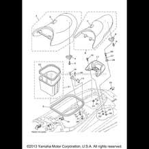 SEAT. UNDER LOCKER pour Yamaha 2000 WaveRunner WAVERUNNER (Metallic Marine Silver) - XL800Y - 2000