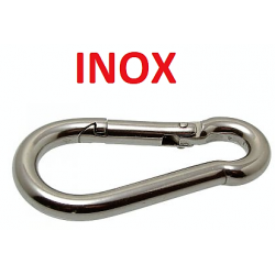 Stainless steel carabiner, diameter 8 mm Stainless steel carabiner, diameter 8 mm