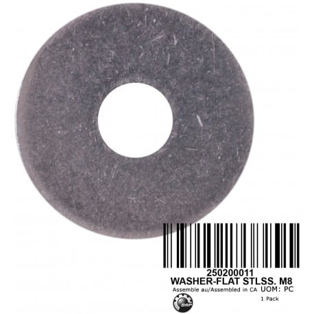 Flat Washer 8 mm, Stainless