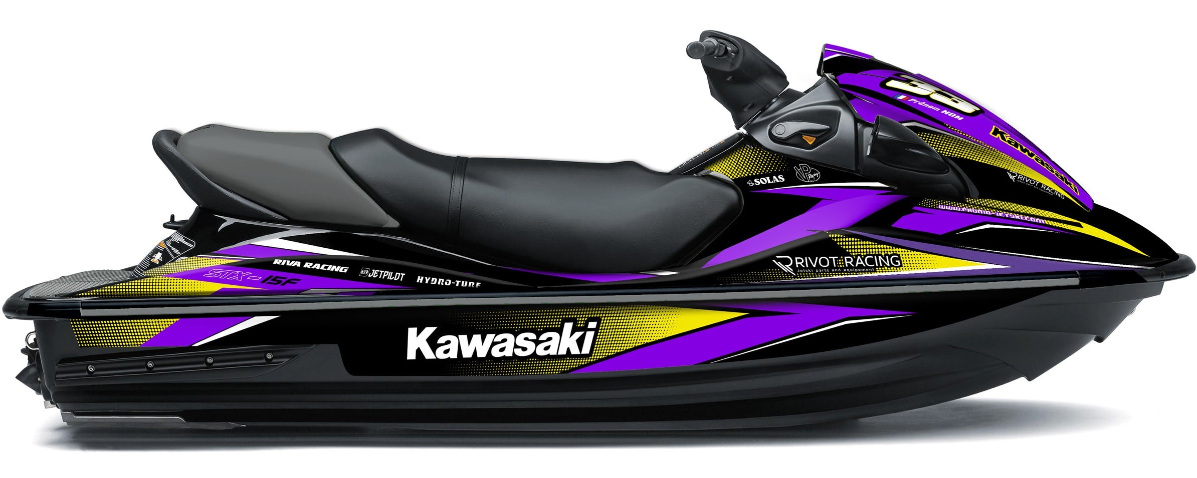RACE Graphic Kit for Kawasaki 15F Jet Ski - KDK15FRV - Promo-jetski