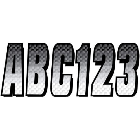 Carbon white registration sticker kit