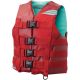SLIPPERY 4-buckle life jacket Red