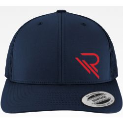 Navy & Red Embroidered RIVOT Racing Cap