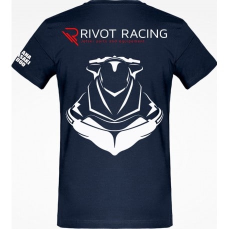 T-Shirt RIVOT Racing col V, couleur Navy