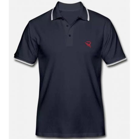 Polo RIVOT Racing, Embroidered Heart, color Navy