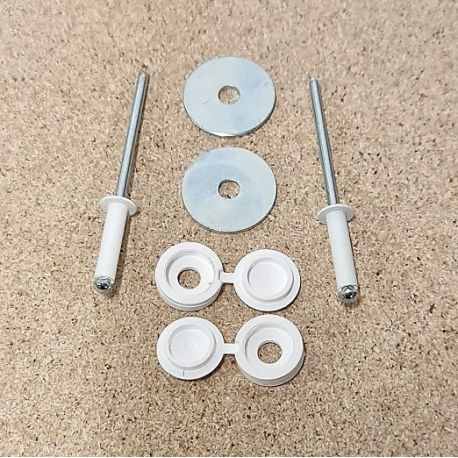 Plexiglass license plate 210x130 Plate + Rivets Kit