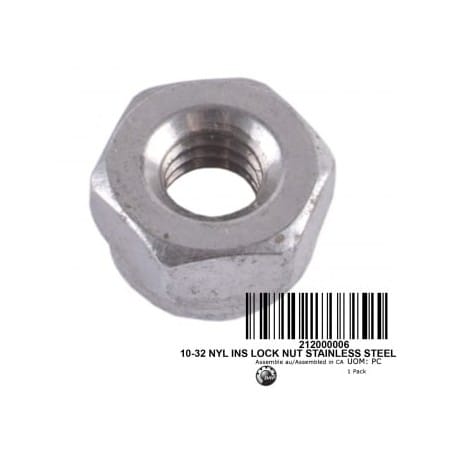 10-32 NYL INS LOCK NUT STAINLESS STEEL