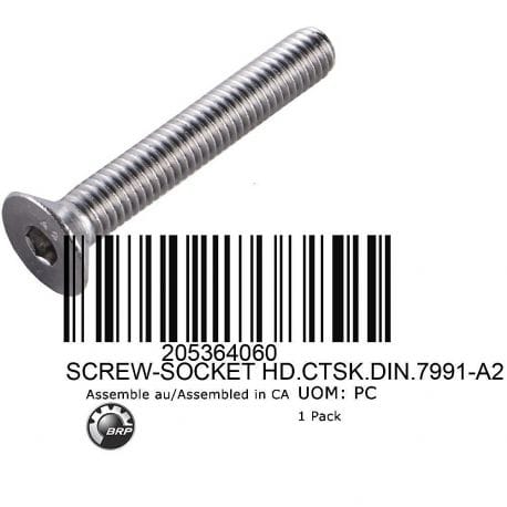 SCREW-SOCKET HD.CTSK.DIN.7991-A2
