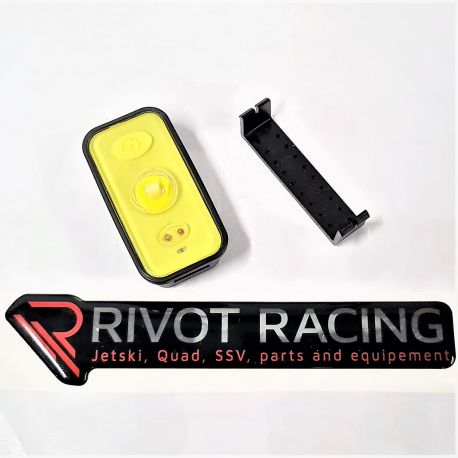 Mini yellow flashlight for jet-ski