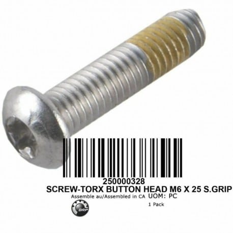 SCREW-TORX BUTTON HEAD M6 X 25 S.GRIP