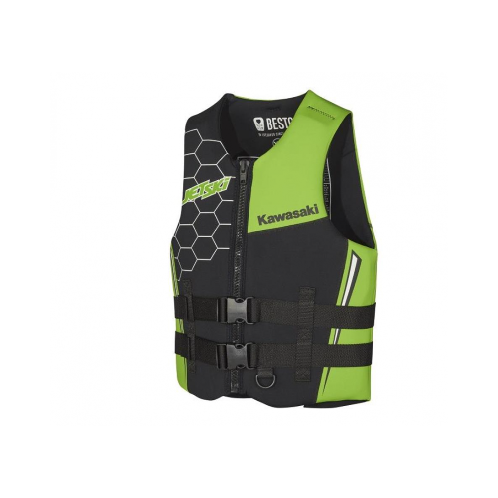 Gilet enfant KAWASAKI Néoprène Vert - 265JSS0020 - Promo-jetski