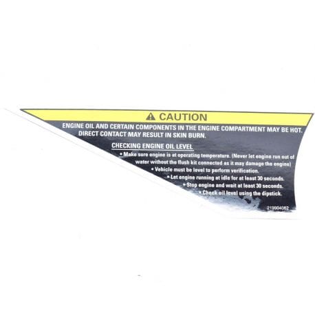 Decal Caution, Engine Oil