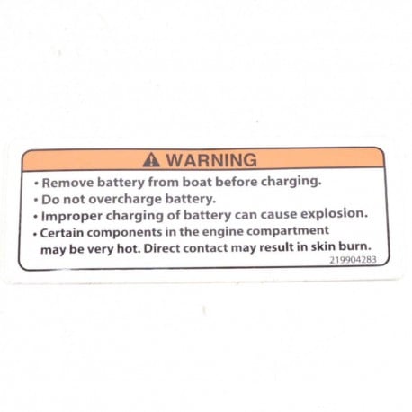 Decal Warning, Battery