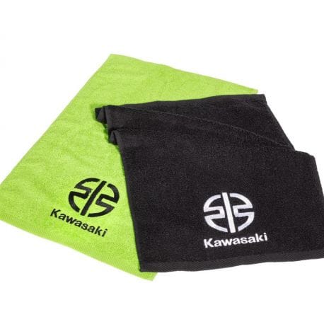 Kawasaki black and green towel set