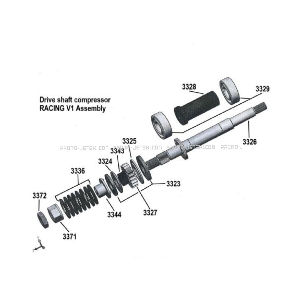 Pièces détachées Compresseur RACING V1 - RS-33XX - Promo-jetski