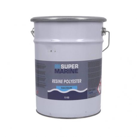 Thixo polyester resin for hull repair
