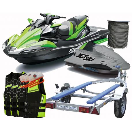 Jet ski Kawasaki Ultra 310LX-S de 2024 Pack Confort (pack remorque + gilet + bouts + lampe flash + housse de transport d'origine)