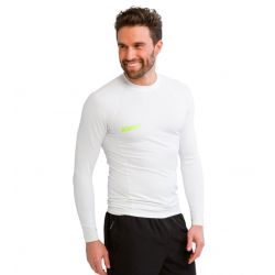 Lycra Homme Jobe Rash Guard à Manches Longues Blanche Lycra Homme Jobe Rash Guard à Manches Longues Blanche