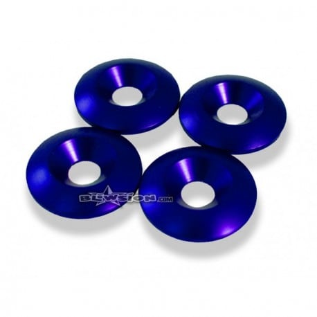 External aluminum washers for footrests Blue