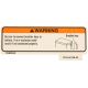 LABEL, WARNING BATTERY
