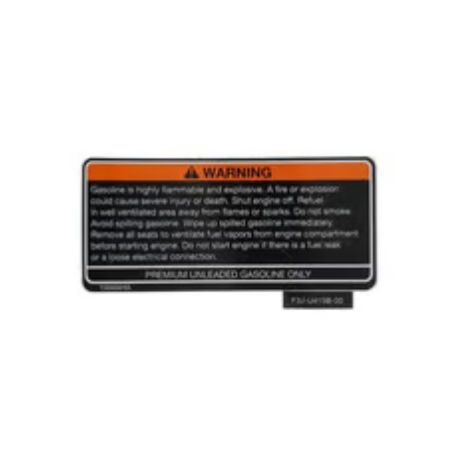 LABEL, FUEL WARNING