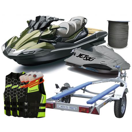 Kawasaki Ultra 160LX jet ski from 2025 with 160hp Comfort Pack (safety pack + vest + tips + flash light + original transport cover)