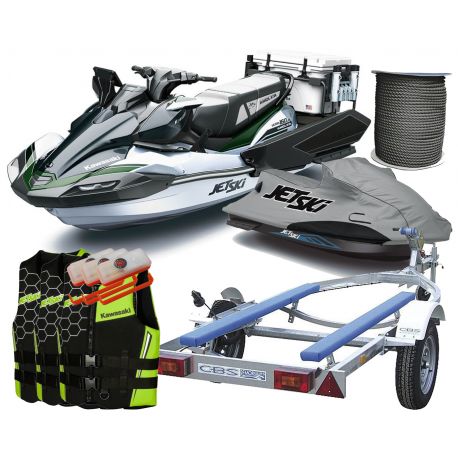 Kawasaki Ultra 160LX-S Angler 2025 en 160cv Pack Confort (pack remorque + gilet + bouts + lampe flash + housse de transport d'origine)