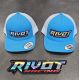 Casquette RIVOT Racing brodé Bleu clair et Blanc