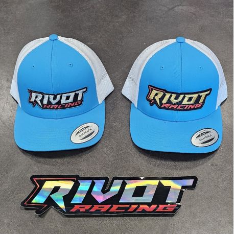 Casquette RIVOT Racing brodé Bleu clair et Blanc