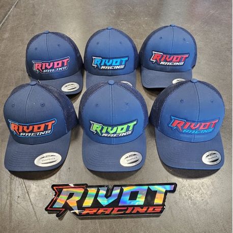 RIVOT Racing Embroidered White Cap