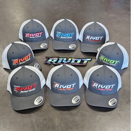 Casquette RIVOT Racing brodé Gris foncé et Blanc