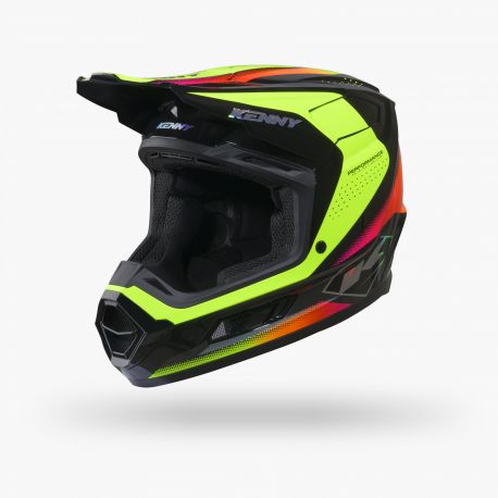 Casque Kenny Performance Graphic Racing Neon Yellow