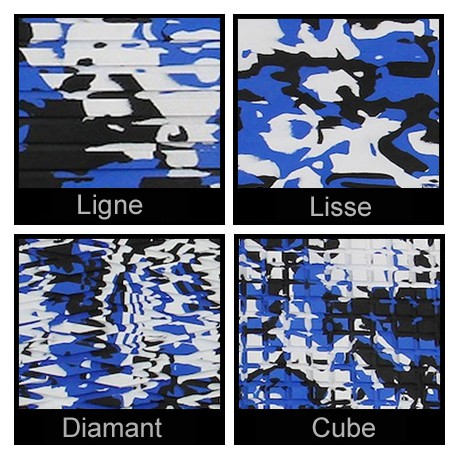 Rouleau de 1m x 1.50m bleu camouflage