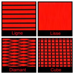 Rouleau de 1m x 1.50m rouge et noir Rouleau de 1m x 1.50m rouge et noir