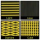 Rouleau de 1m x 1.50m noir et jaune