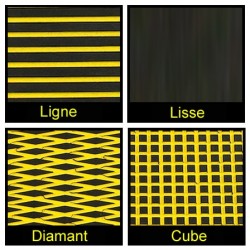 Roll of 1m x 1.50m black and yellow Roll of 1m x 1.50m black and yellow