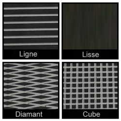 Roll of 1m x 1.50m black and light grey Roll of 1m x 1.50m black and light grey