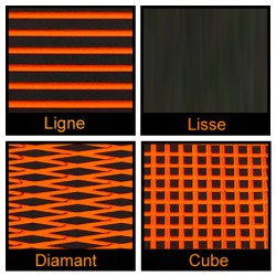 Rouleau de 1m x 1.50m noir et orange Rouleau de 1m x 1.50m noir et orange