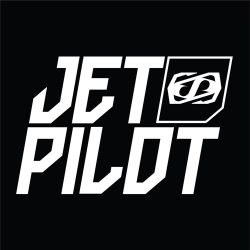 Stickers Jetpilot carré noir 10.5cm