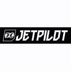 Jetpilot black rectangle stickers 19.6cm