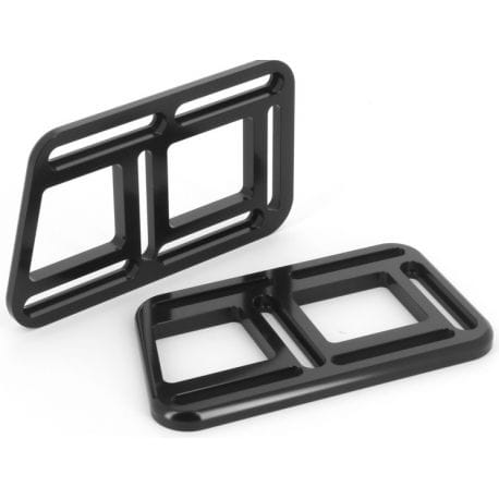 Black adjustable plate kit for XFR / XFS 15+ footrests