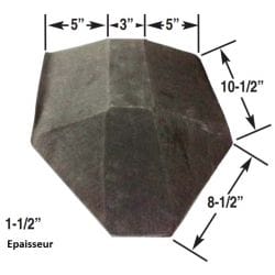 Bosse de cale arrière + 2.54cm Bosse de cale arrière + 2.54cm